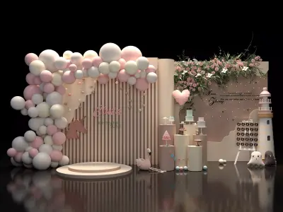wedding stage 3D model