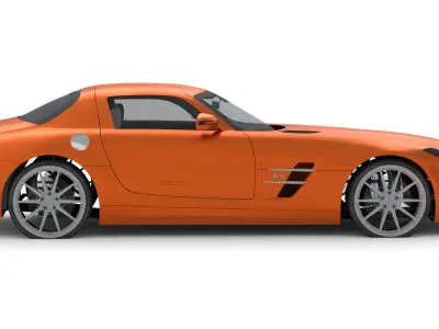 Mercedes-Benz SLS AMG 3D Model High-Quality Detailed Design Low-poly 3D model