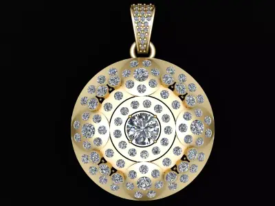 SWAROVSKI ROUNDED PENDANT 3D PINTABLE MODEL  3D print model