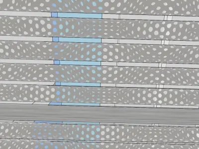 ceiling hallway with panels Free 3D model