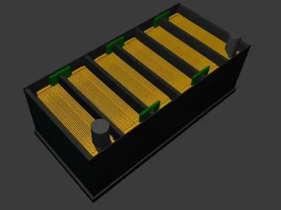 Car battery - akumulator Free 3D model