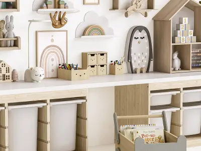 decor and furniture for nursery  3D model purchase