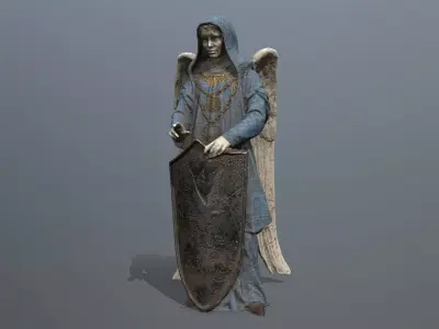 Woman Angel 1 Low-poly 3D model