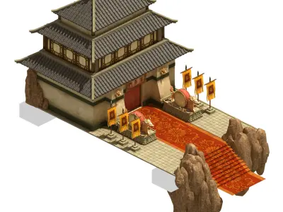 Game Mountain Architecture - Basilica 03 3D model