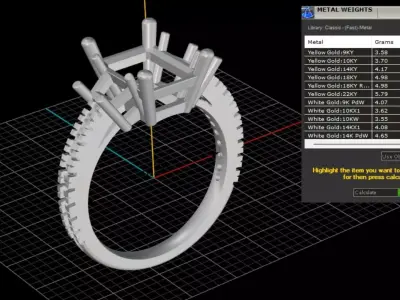 ring woman 3D print model 16