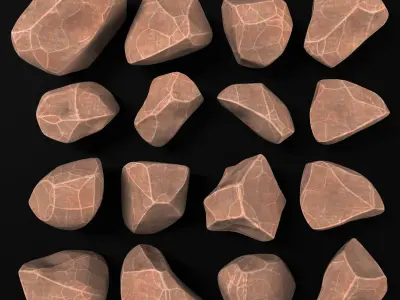 Rock smooth river stone n1 3D model