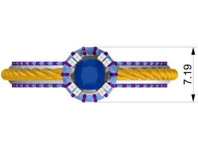 Fashion women Ring  BY ETERNO TESORO 3dm and stl formats 3D print model