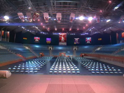 Concert Stage Arena Interior  - Modular Environment  3D model