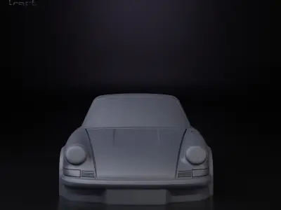 Porsche 911 Carrera Simplified decorative model 3D print model