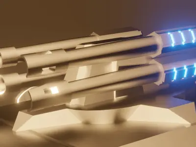 Futuristic Rover  Low-poly 3D model