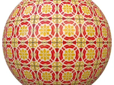 tile patterned 92-seamless-4k-pbr  3D model
