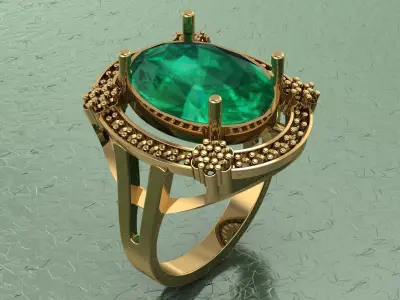 engagement ring 3D print model