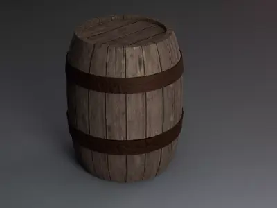 3d Barrel - Low Poly Low-poly 3D model