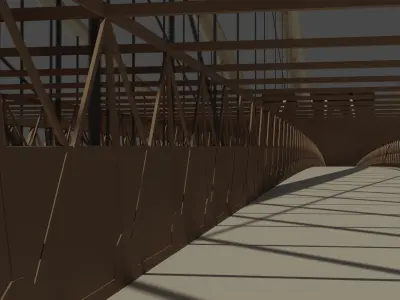 Brooklyn Bridge Low-poly 3D model purchase