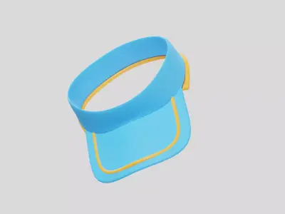Sports Visor Cap 3D model