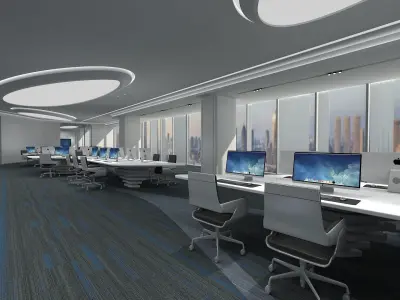 modern office 3D model purchase