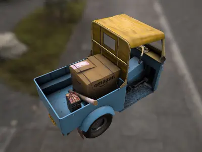 4K Japanese Midget Low-poly 3D model