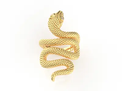 Snake Ring 3D print model