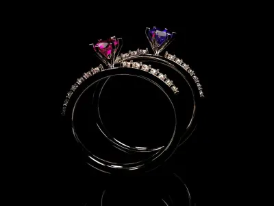 3D Diamond Ring 3D model