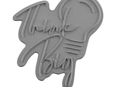 Think Big Neon Sign 3D model