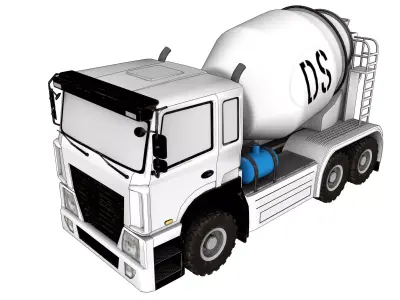 remicon cement mixer 3D model by wedigitize