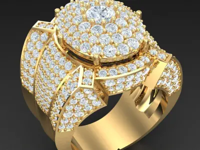 Luxury Men Rings Designs 5MR073 3D print model