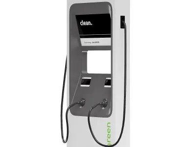 Car Charging Station 3D Model 3D model
