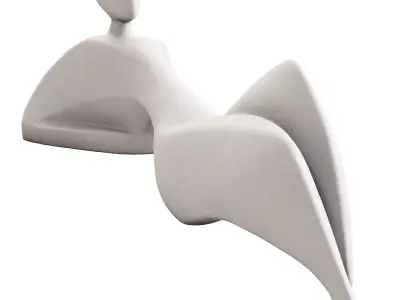 Lying Person figurine 3D model