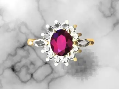 Oval ring Free 3D print model