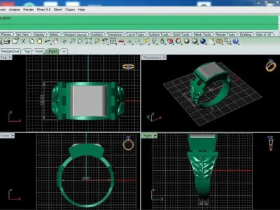 Rings 3D print model 6
