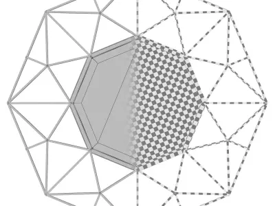 Coll Round Metal Wall Mirror MCRW5888 3D model