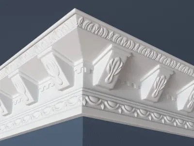 Decorative Crown Molding 3D model 23