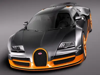Bugatti Veyron Super Sport 2012 3D Model 3D model