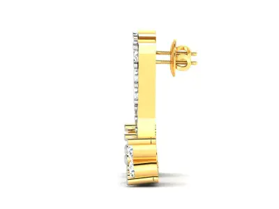 Diamond Earrings 3D print model shop