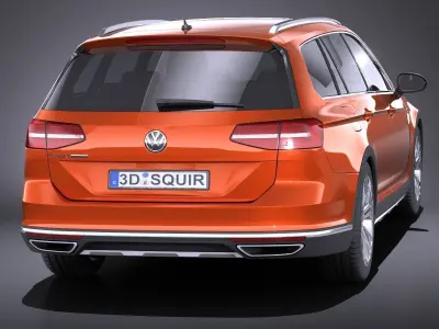 Volkswagen Passat Alltrack 2016 VRAY by squir 3D model