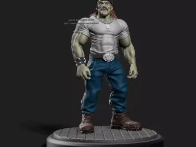 character Stylized biker v1  3D print model