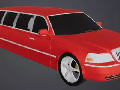 Realistic Limousine Car 3D model