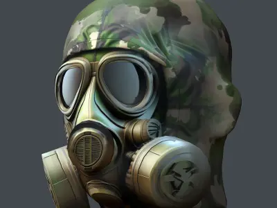 Helmet 3d model military combat Military Low-poly Low-poly 3D model 76