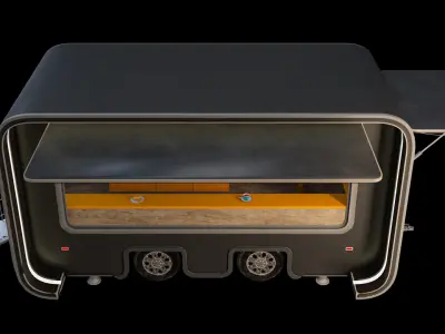 Trailer coffee shop 3D model