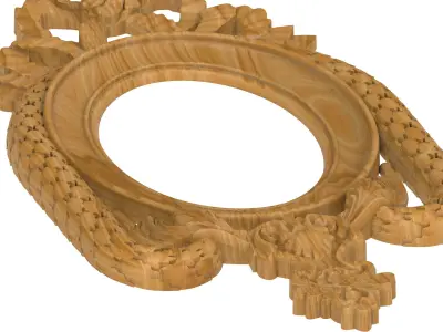 Carved picture frame STL 3D model 91