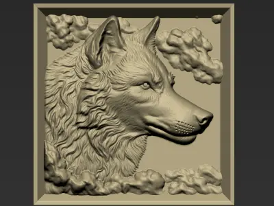 Wolf Head A140 3D print model