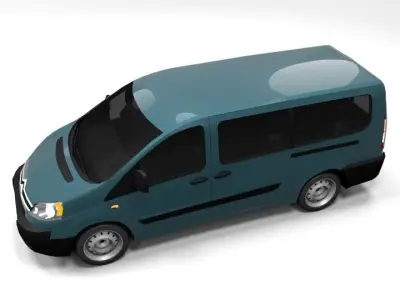 CITROEN JUMPY L LOWPOLY Low-poly 3D model