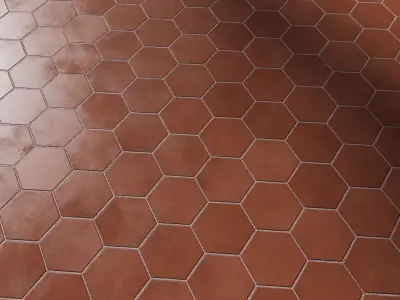 Tile Makoto Matte Ceramic Hexagonal Set 08 Texture