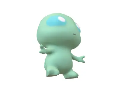 Cartoon Alien v1 001 Free low-poly 3D model