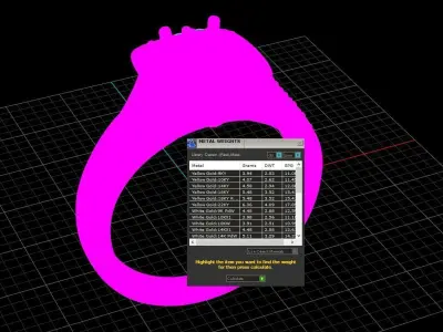 Luxury Cluster Halo Ring with Small Gems 3D print model