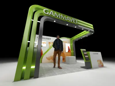 Stand for veterinary fair 3D model