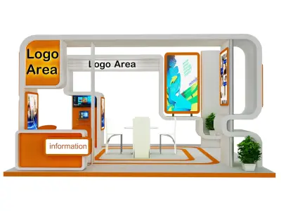 Booth Exhibition Stand a485b 3D model