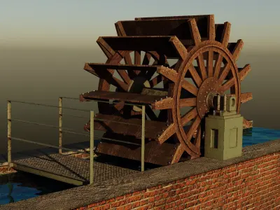 Waterwheel 3D model