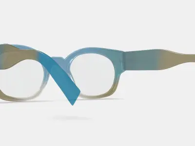 Rocco Eyeglasses in Coastline Crystal Fade 3D model