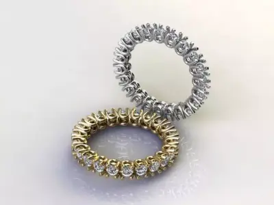 Full Eternity Diamond ring 22 Stones 3D print model